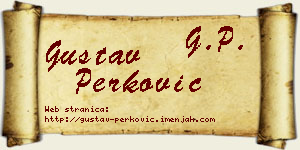 Gustav Perković vizit kartica